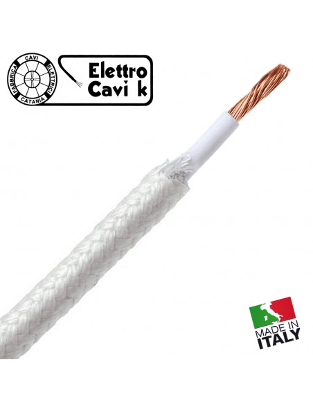 CAVO FG4T2 1x10 mm² ALTE BASSE TEMPERATURE SILICONE UNIPOLARE 1 POLO BIANCO