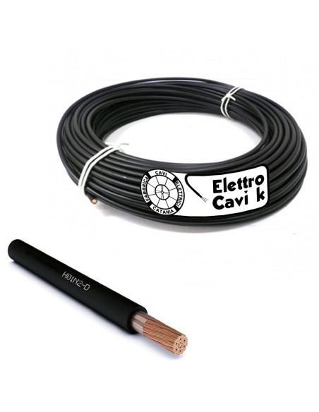 CAVO ELETTRICO PER SALDATRICE 1x16 mm² H01N2-D GOMMA SUPER FLESSIBILE 9,3 mm Ø UNIPOLARE RAME PROFESSIONALE MADE IN ITALY