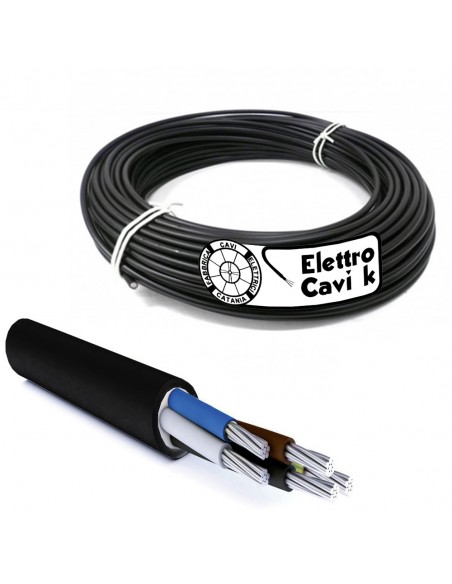 CAVO AR2V 5G25 mm² ALLUMINIO PER ESTERNO PENTAPOLARE 5 POLI ANTIFIAMMA NERO