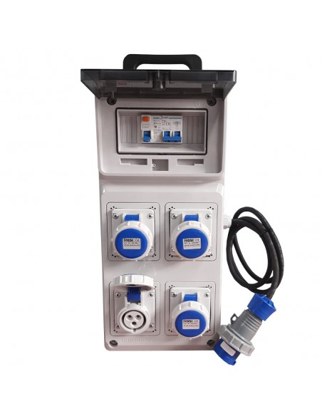 QUADRO ELETTRICO INDUSTRIALE 16A CANTIERE 220V 4 PRESE IND. 2P+T 16A IP67 MAGNETOTERMICO DIFF ASC IP65 MONOFASE CERTIFICATO ROSI
