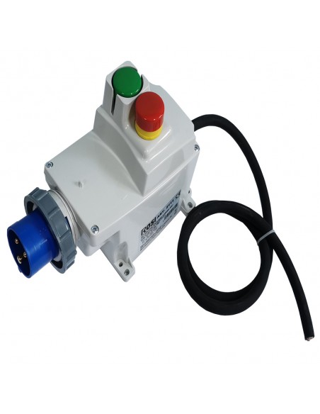 SALVAMOTORE 220V MONOFASE INTERRUTTORE AVVIATORE 10/16A 2,5/4KW 3,5/6HP CON PROTEZIONE TERMICA TASTO ARRESTO MARCA ROSI