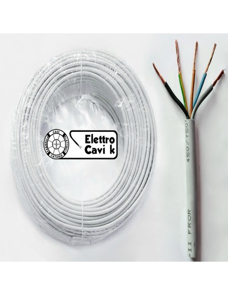 CAVO FROR 5G1 5x1 mm² GOMMATO PENTAPOLARE 5 POLI ANTIFIAMMA FLESSIBILE GRIGIO