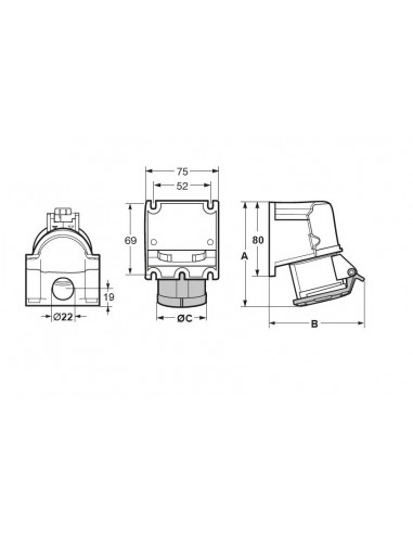 PRESA INDUSTRIALE 16A TRIFASE DA...