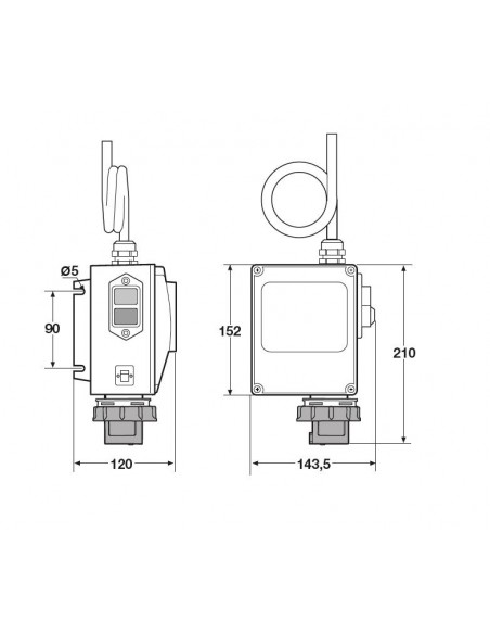 SALVAMOTORE BETONIERA IMPASTATRICE CON CONDENSATORE IP67 1HP 180/250LT MONOFASE 220V PROFESSIONALE MARCA ROSI