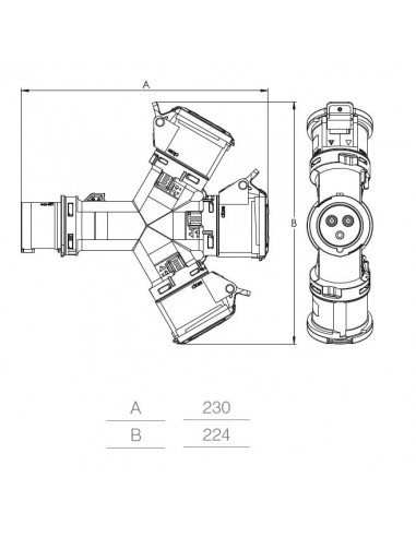 ADATTATORE MOLTIPLICATORE INDUSTRIALE... ADATTATORE MOLTIPLICATORE INDUSTRIALE...