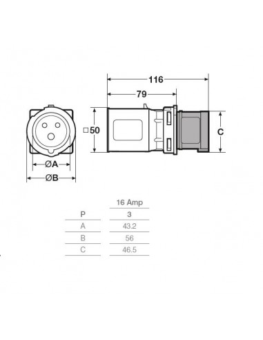 ADATTATORE INDUSTRIALE INGLESE 16A... ADATTATORE INDUSTRIALE INGLESE 16A...