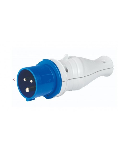 ADATTATORE INDUSTRIALE SCHUKO PLUG SHELL CON SPINA INDUSTRIALE 2P+T 16A (3 POLI) A PRESA SCHUKO 220V IP44 MARCA ROSI