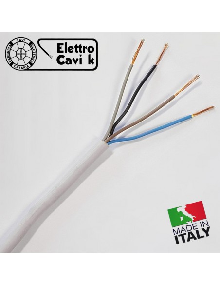 CAVO FROR 4x6 mm² GOMMATO QUADRIPOLARE 4 POLI ANTIFIAMMA FLESSIBILE GRIGIO
