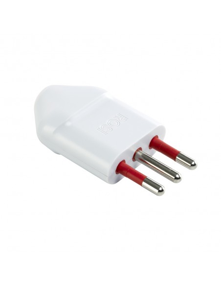 SPINA ELETTRICA 10A BIANCA 2P+T DOMESTICA MONOFASE 220V VOLANTE PROFESSIONALE MARCA ROSI EMILIA SPECIALIST MADE IN ITALY