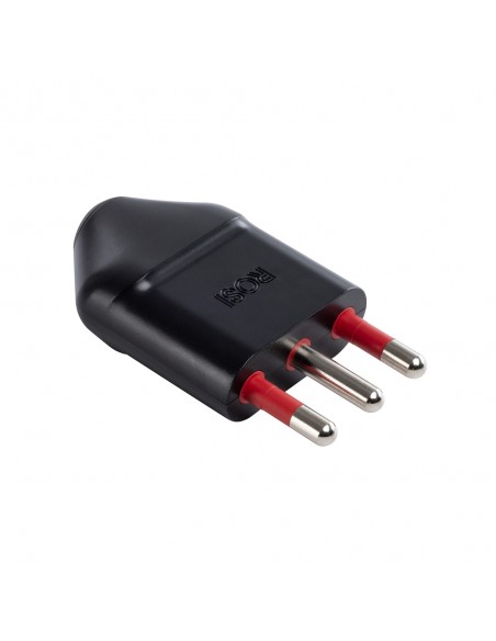SPINA ELETTRICA 16A NERA 2P+T DOMESTICA MONOFASE 220V VOLANTE PROFESSIONALE MARCA ROSI EMILIA SPECIALIST IMQ MADE IN ITALY