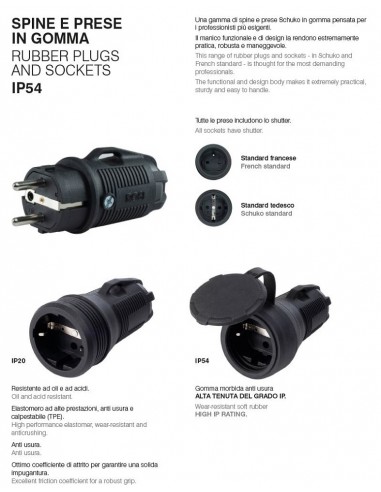 PRESA ELETTRICA SCHUKO NERA 16A 2P+T... PRESA ELETTRICA SCHUKO NERA 16A 2P+T...