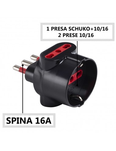 ADATTATORE SCHUKO TRIPLO ELETTRICO... ADATTATORE SCHUKO TRIPLO ELETTRICO...