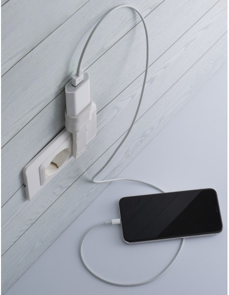 ADATTATORE PIATTO ELETTRICO 10A BIANCO 2P+T 220V 10/16A PROFESSIONALE MARCA ROSI EMILIA FLAT MADE IN ITALY