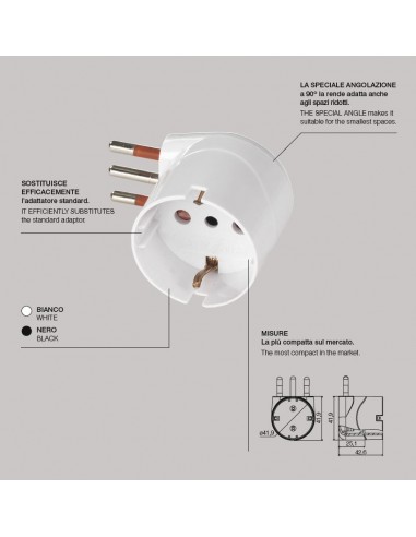 ADATTATORE SCHUKO SALVASPAZIO... ADATTATORE SCHUKO SALVASPAZIO...