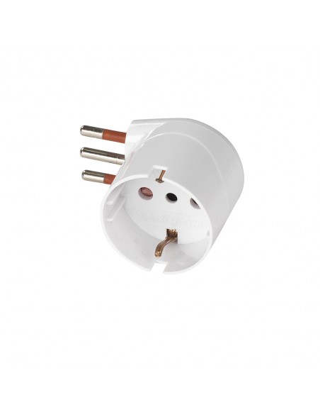 ADATTATORE SCHUKO SALVASPAZIO ELETTRICO 16A BIANCO 2P+T 90° 220V 10A PROFESSIONALE MARCA ROSI UNIKA MADE IN ITALY