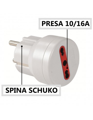 ADATTATORE SCHUKO ELETTRICO 10/16A... ADATTATORE SCHUKO ELETTRICO 10/16A...
