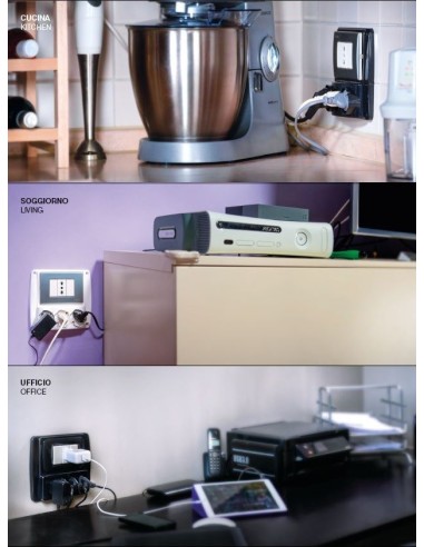MULTIPRESA ELETTRICA DA PARETE 3...