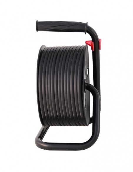 PROLUNGA ELETTRICA 50 METRI CON AVVOLGICAVO H05VV-F 3G1.5 mm² con 4 PRESE SCHUKO 10/16A 2P+T 220V MONOFASE 3200W MARCA VELAMP