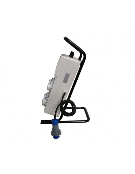 QUADRO ELETTRICO INDUSTRIALE + CAVALLETTO 32A CANTIERE 220V 4 PRESE IND. 2P+T 32A IP67 MAGNETOTERMICO ASC MONOFASE CERTIFICATO