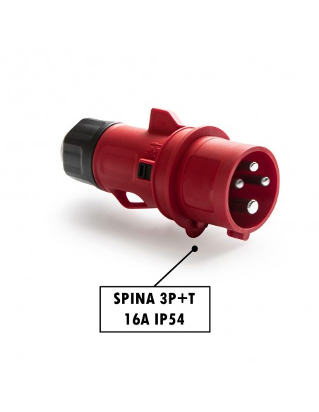 SPINA INDUSTRIALE 16A TRIFASE 3P+T IP54 380V VOLANTE PROFESSIONALE 4 POLI MARCA ROSI MADE IN ITALY