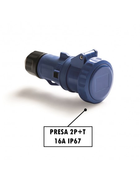 PRESA INDUSTRIALE 16A MONOFASE 2P+T IP67 220V VOLANTE PROFESSIONALE 3 POLI MARCA ROSI MADE IN ITALY