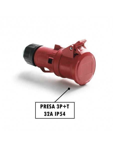 PRESA INDUSTRIALE 32A TRIFASE 3P+T IP54 380V VOLANTE PROFESSIONALE 4 POLI MARCA ROSI MADE IN ITALY