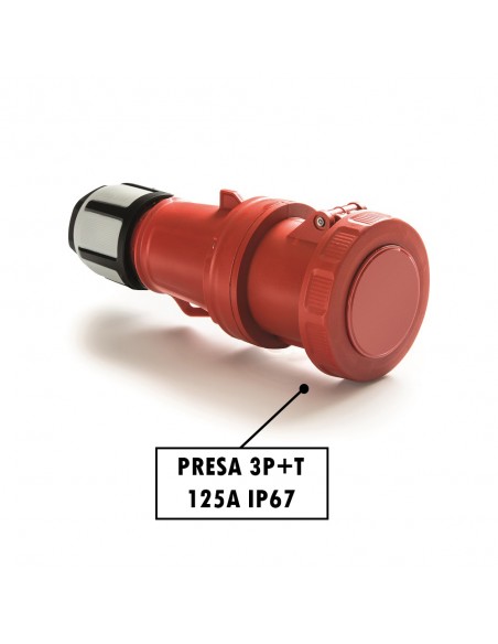 PRESA INDUSTRIALE 125A TRIFASE 3P+T IP67 380V VOLANTE PROFESSIONALE 4 POLI MARCA ROSI MADE IN ITALY