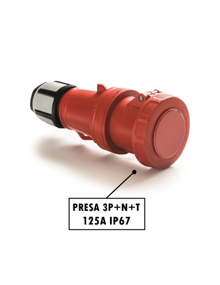 PRESA INDUSTRIALE 125A TRIFASE 3P+N+T IP67 380V VOLANTE PROFESSIONALE 5 POLI MARCA ROSI MADE IN ITALY