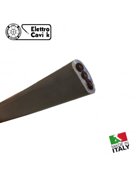 CAVO ELETTRICO PIATTO AO7VVH-F 3x1 mm² PER ASCENSORE MONTACARICHI FLESSIBILE TRIPOLARE 3 POLI GRIGIO PROFESSIONALE ITALY
