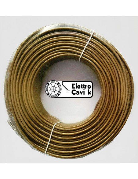 CAVO ELETTRICO H03VV-F 3G0.50 3x0.50 mm² BRONZO TRIPOLARE 3 POLI SIMILGOMMA GOMMATO FLESSIBILE CPR ECA PROFESSIONALE ITALY