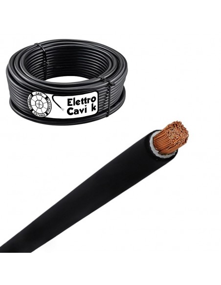 CAVO ELETTRICO H07RN-F 1x2.5 mm² IN GOMMA PER USO ESTERNO E INTERNO RESISTENTE ALL' ACQUA UNIPOLARE 1 POLO CPR IMQ 0,6/1 kV