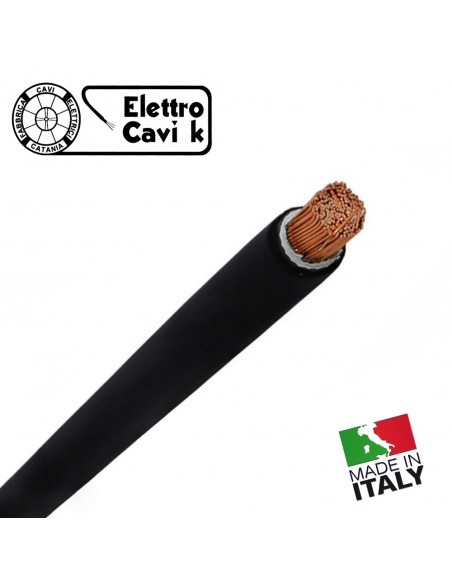 CAVO ELETTRICO H07RN-F 1x16 mm² IN GOMMA PER USO ESTERNO E INTERNO RESISTENTE ALL' ACQUA UNIPOLARE 1 POLO CPR IMQ 0,6/1 kV