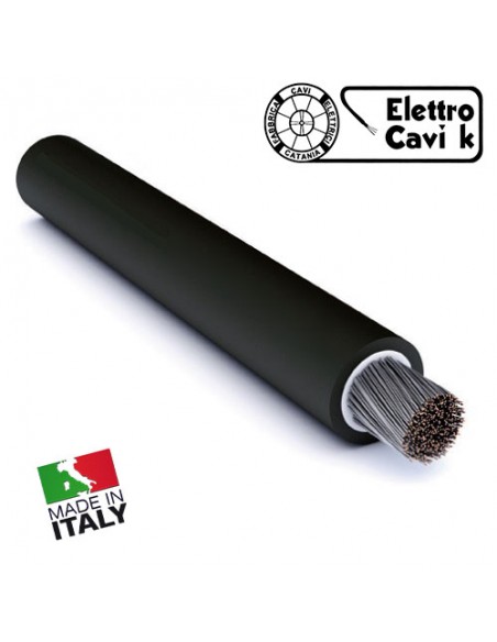CAVO ELETTRICO H1Z2Z2-K 1x4 mm² NERO ROSSO PANNELLI SOLARI IMPIANTI FOTOVOLTAICI FLESSIBILE IN RAME PROFESSIONALE MADE IN ITALY