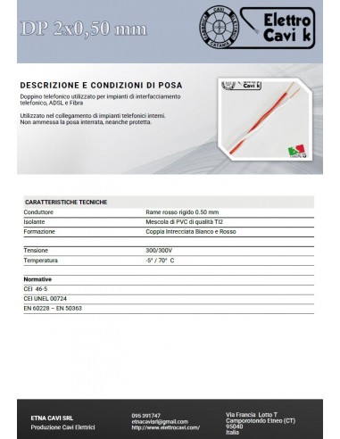 CAVO TELEFONICO DOPPINO SCOPERTO...