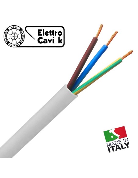 CAVO ELETTRICO FROR 3G2.5 mm² GOMMATO ANTIFIAMMA FLESSIBILE TRIPOLARE 3 POLI 450/750V CPR PROFESSIONALE MADE IN ITALY