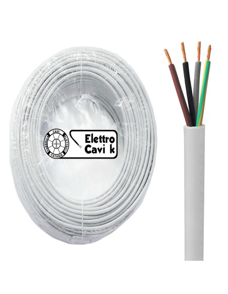 CAVO ELETTRICO FROR 4G1.5 mm² GOMMATO ANTIFIAMMA FLESSIBILE QUADRIPOLARE 4 POLI 450/750V CPR PROFESSIONALE MADE IN ITALY