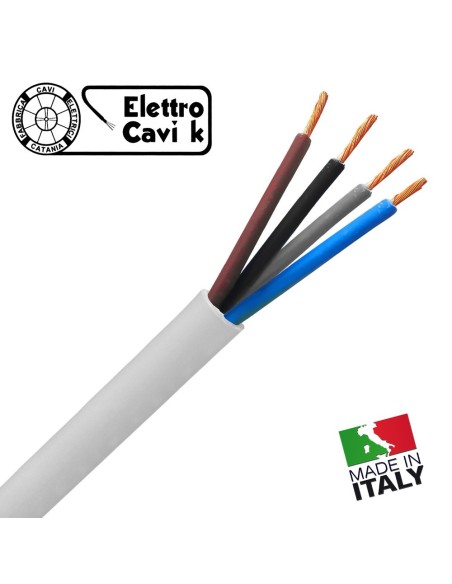 CAVO ELETTRICO FROR 4x6 mm² GOMMATO ANTIFIAMMA FLESSIBILE QUADRIPOLARE 4 POLI 450/750V CPR PROFESSIONALE MADE IN ITALY