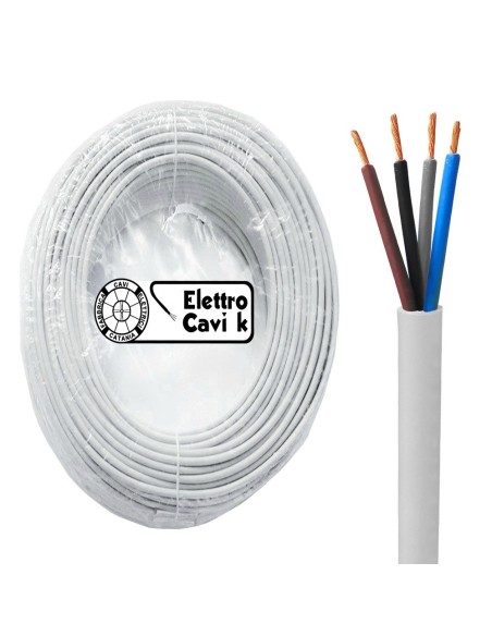 CAVO ELETTRICO FROR 4x6 mm² GOMMATO ANTIFIAMMA FLESSIBILE QUADRIPOLARE 4 POLI 450/750V CPR PROFESSIONALE MADE IN ITALY