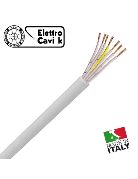 CAVO ELETTRICO FROR 7G1.5 mm² GOMMATO ANTIFIAMMA FLESSIBILE MULTIPOLARE 7 POLI 450/750V CPR PROFESSIONALE MADE IN ITALY