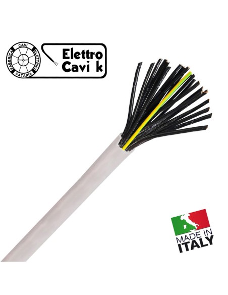 CAVO ELETTRICO FROR 19G1 mm² GOMMATO ANTIFIAMMA FLESSIBILE MULTIPOLARE 19 POLI 450/750V CPR PROFESSIONALE MADE IN ITALY