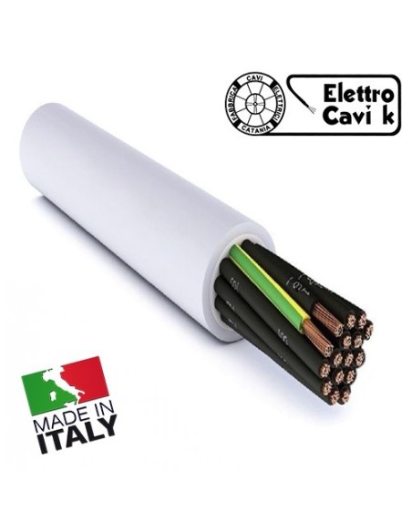 CAVO ELETTRICO FG16OR16 12G1.5 12x1.5 mm² IN DOPPIA GUAINA PER USO ESTERNO E INTERNO MULTIPOLARE 12 POLI CPR 0,6/1 kV IEMMEQU
