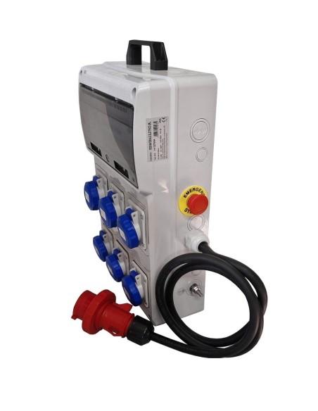 QUADRO ELETTRICO INDUSTRIALE 16A CANTIERE 220V 6 PRESE IND. 2P+T 16A IP67 MAGNETOTERMICO DIFF ASC IP65 MONOFASE CERTIFICATO ROSI