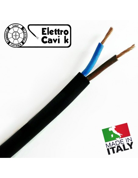 Cavo elettrico FROR bipolare diametro 2x1-2x1,5-2x2,5mmq al metro DIAMETRO  CAVO 2x1mmq METRI CAVO 1mt