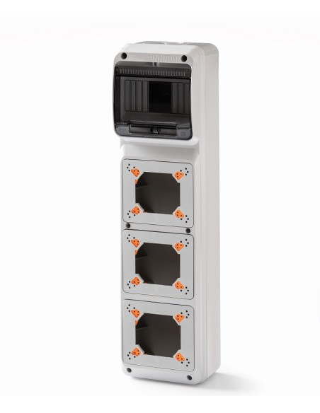 QUADRO VUOTO IP65 6 MODULI 3 PRESE IN ABS MADE IN ITALY ROSI