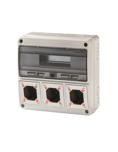 QUADRO VUOTO IP65 16 MODULI 3 PRESE...