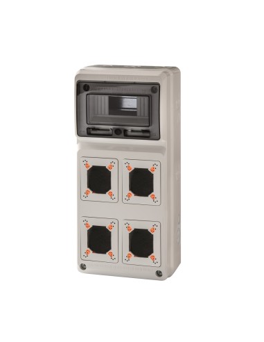 QUADRO VUOTO IP65 8 MODULI 4 PRESE IN...