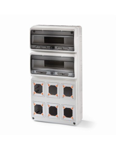 QUADRO VUOTO IP65 32 MODULI 6 PRESE...