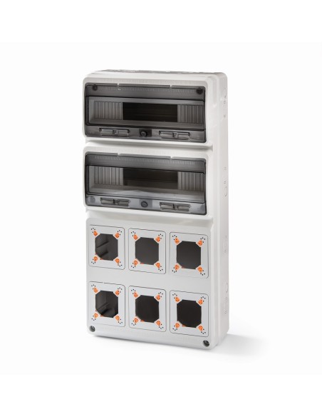 QUADRO VUOTO IP65 32 MODULI 6 PRESE IN ABS MADE IN ITALY ROSI