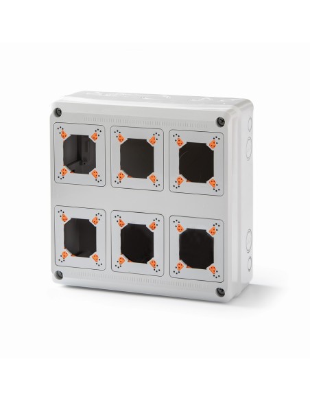 QUADRO VUOTO IP65 6 PRESE IN ABS MADE IN ITALY ROSI