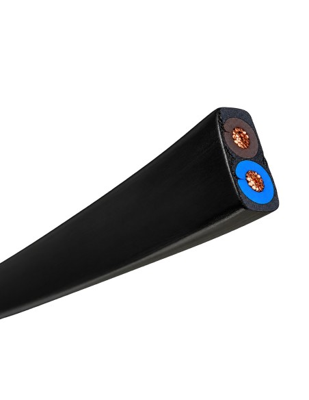 CAVO ELETTRICO PIATTO H05VVH2-F 2x1 mm² ELETTRODOMESTICO NERO BIPOLARE 2 POLI FLESSIBILE CPR MADE IN ITALY